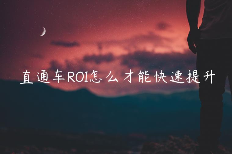 直通車(chē)ROI怎么才能快速提升